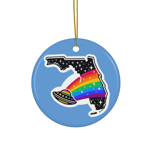 Alien Pride State Ornaments Blue