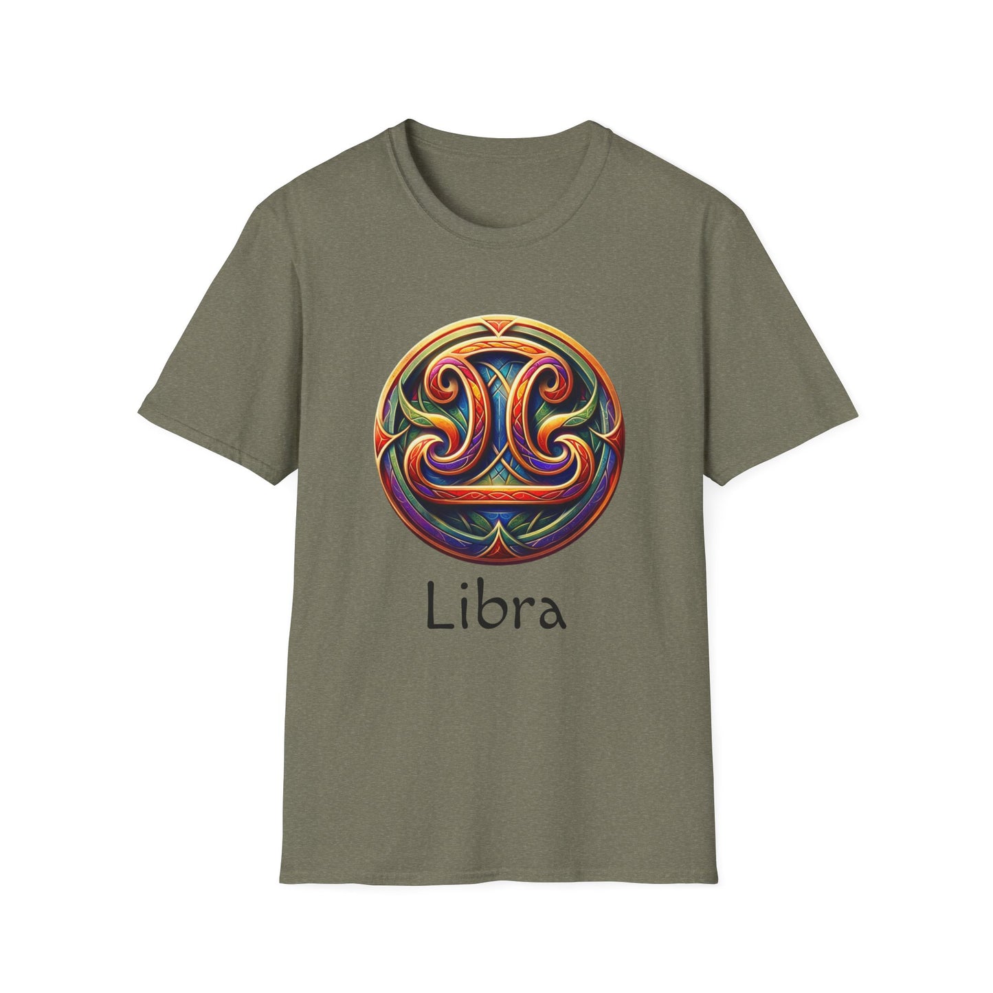 Celtic Design Astrological Symbol Unisex Soft style T-Shirt-Libra
