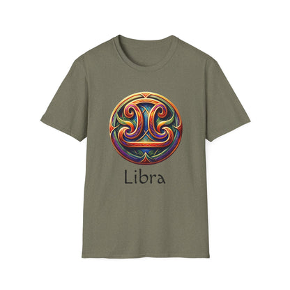 Celtic Design Astrological Symbol Unisex Soft style T-Shirt-Libra