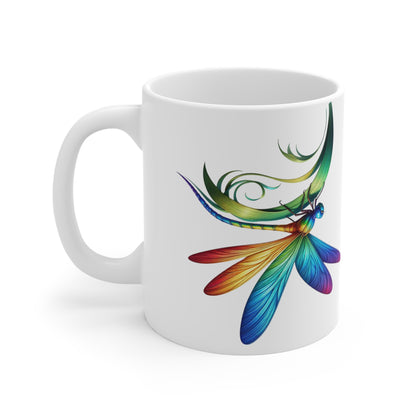 Rainbow Dragonfly Mug