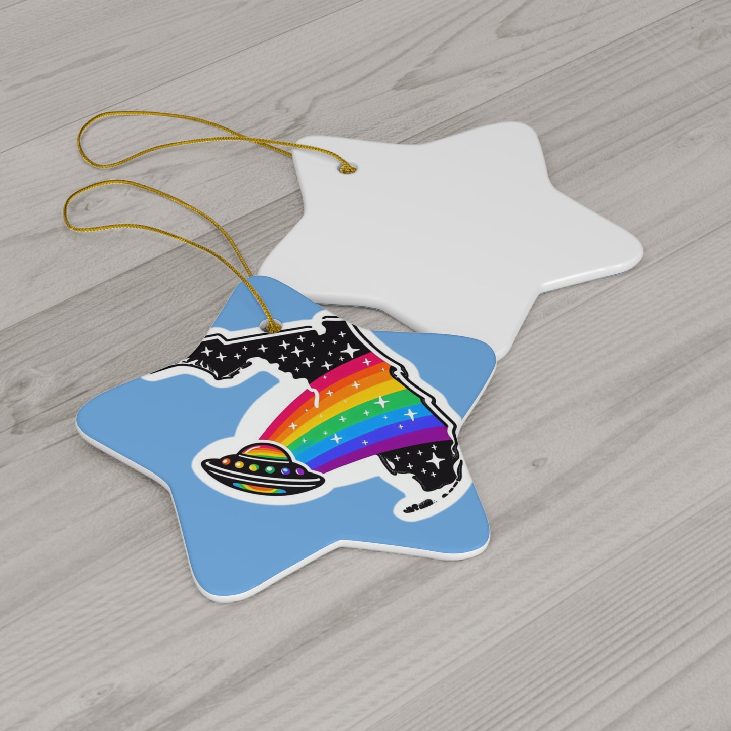 Alien Pride State Ornaments Blue