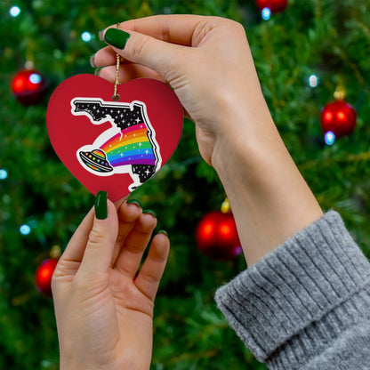 Alien Pride State ornaments Red