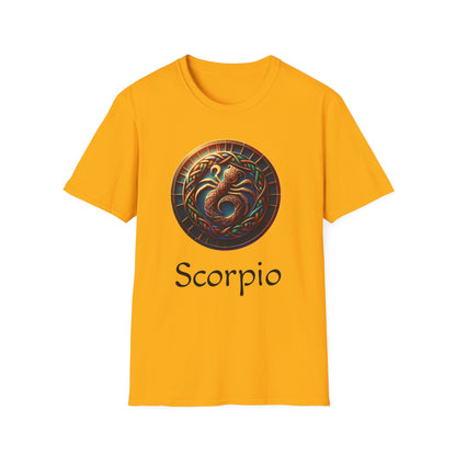 Celtic Design Astrological Symbol Unisex Soft style T-Shirt-Scorpio