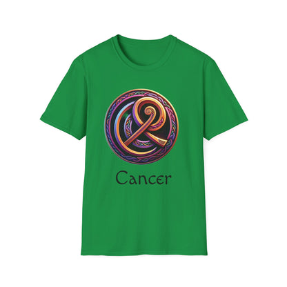 Celtic Design Astrological Symbol Unisex Soft style T-Shirt-Cancer