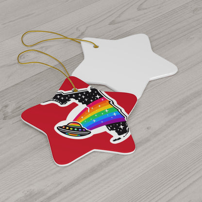 Alien Pride State ornaments Red