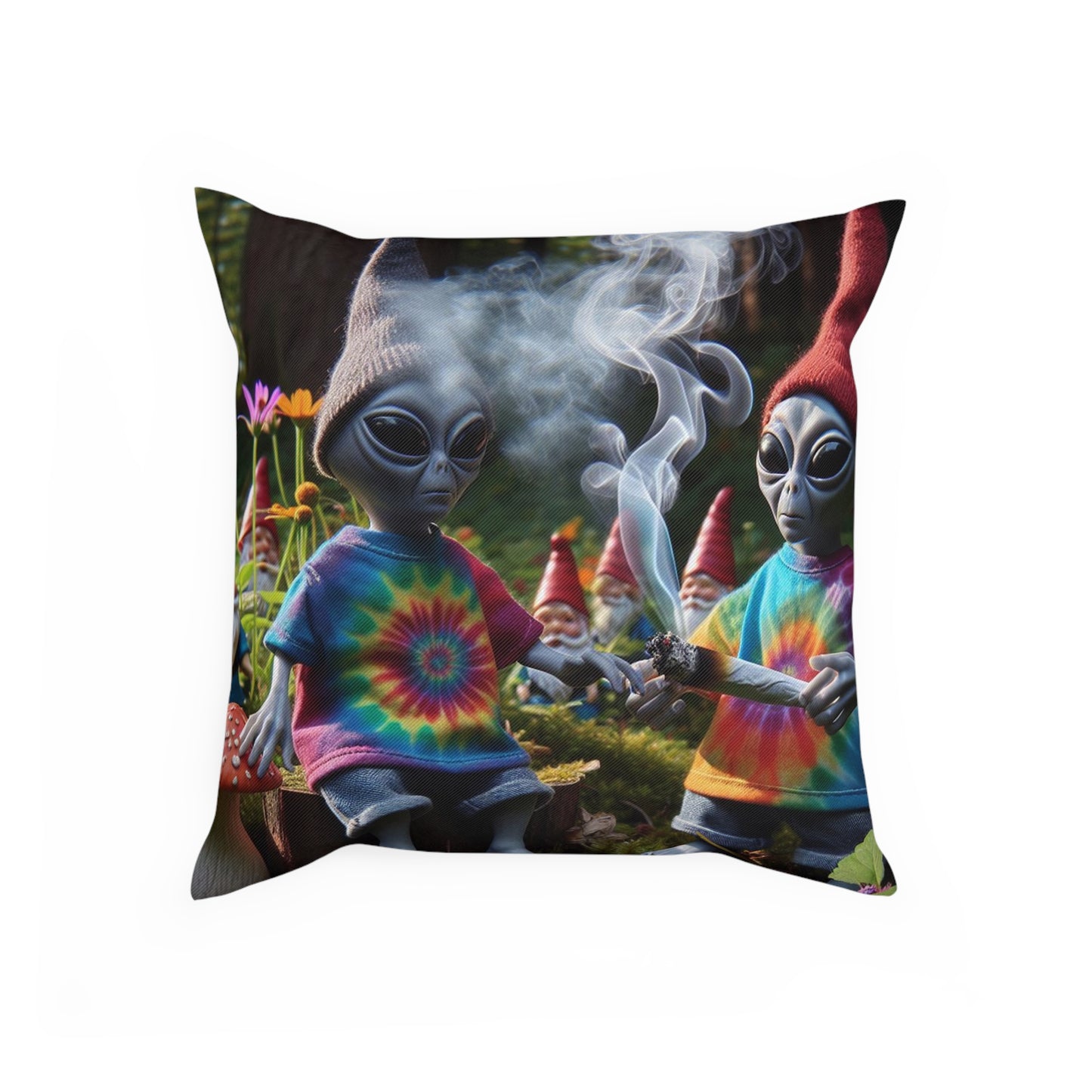 420 Aliens Throw Pillow