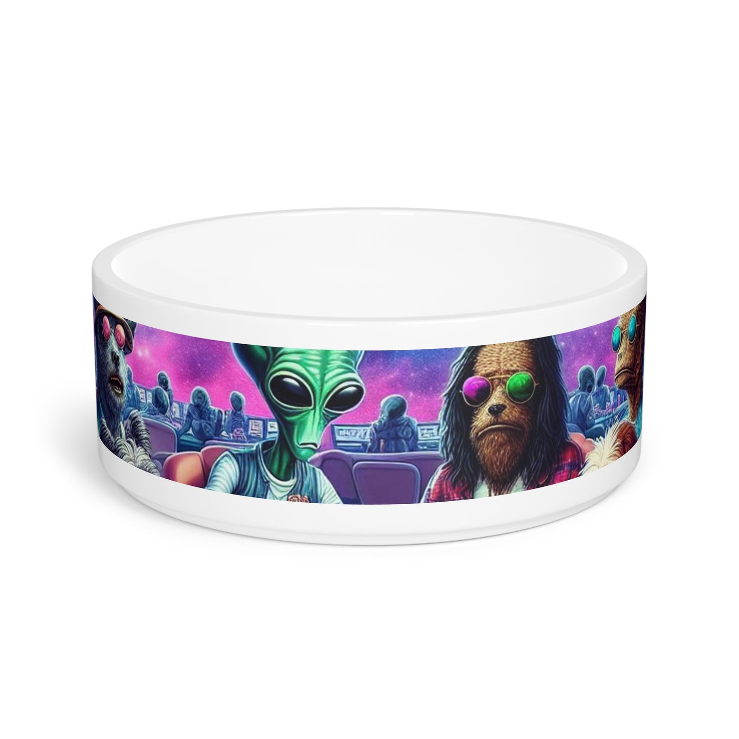 Aliens and Dogs Playing Poker Pet Bowl