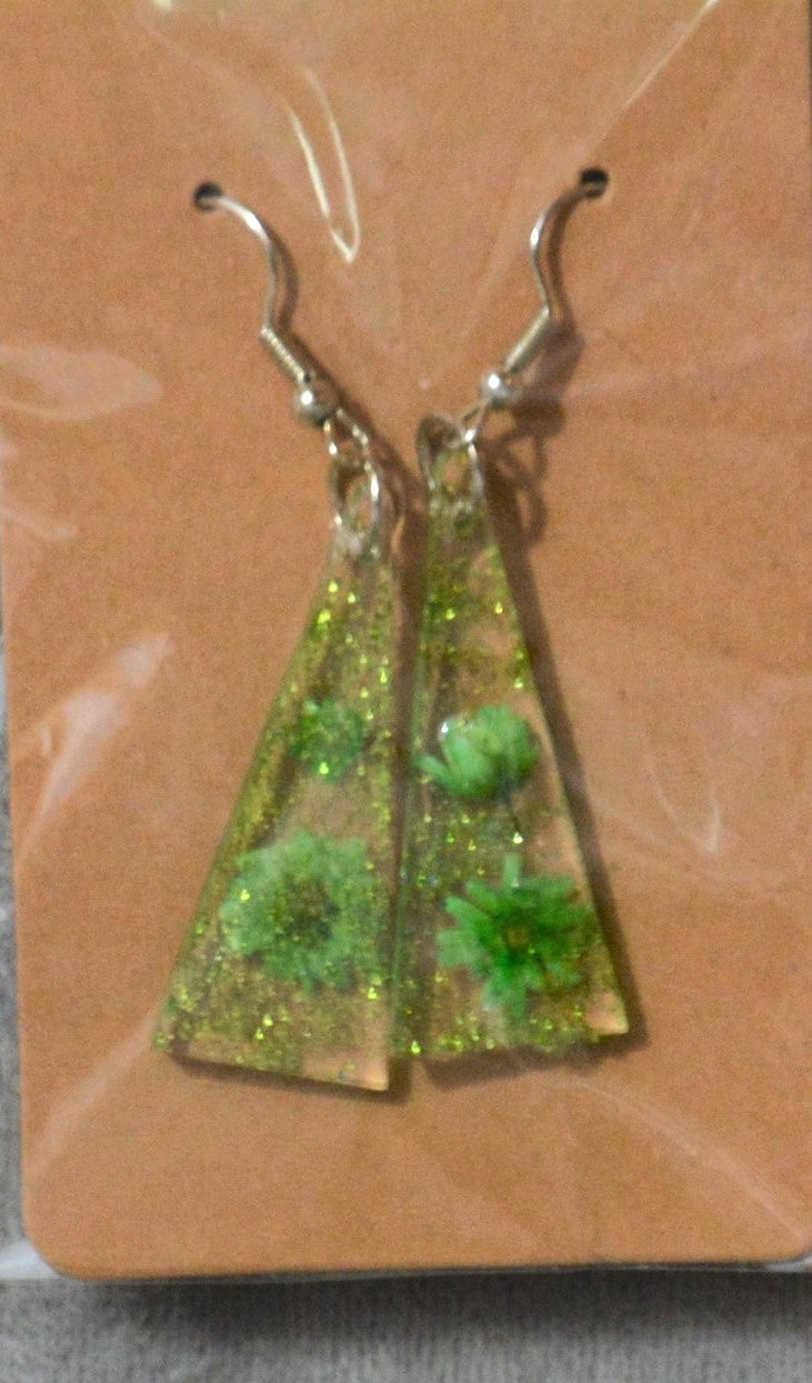 Kelly Green Tall  Earrings