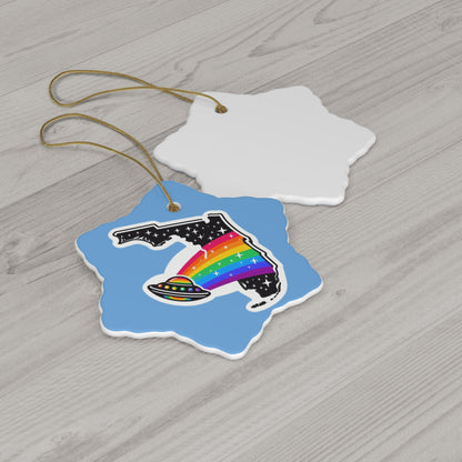 Alien Pride State Ornaments Blue