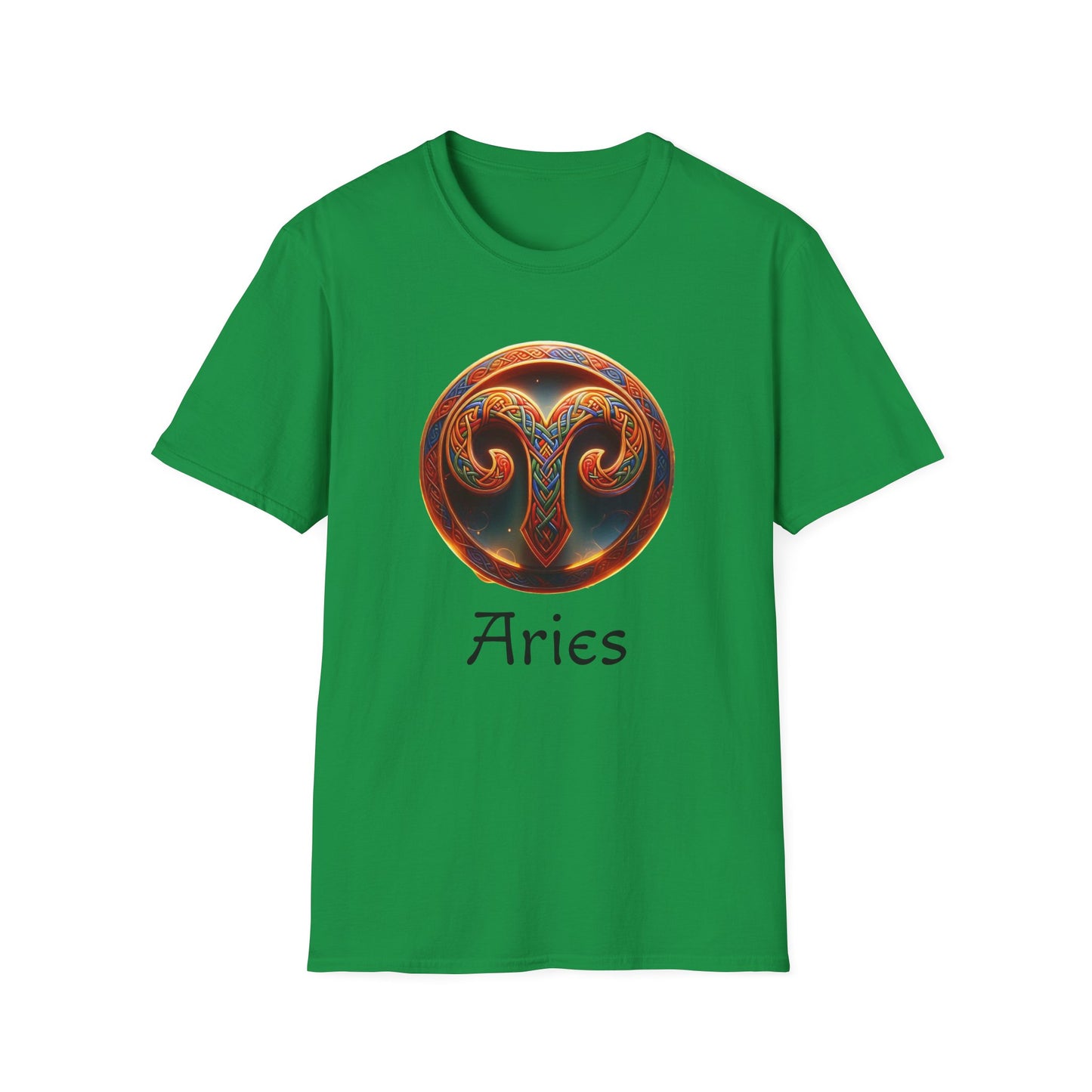 Celtic Design Astrological Symbol Unisex Soft style T-Shirt-Aries