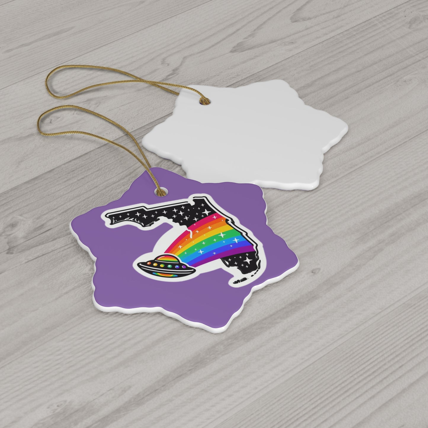 Alien Pride State ornaments Purple