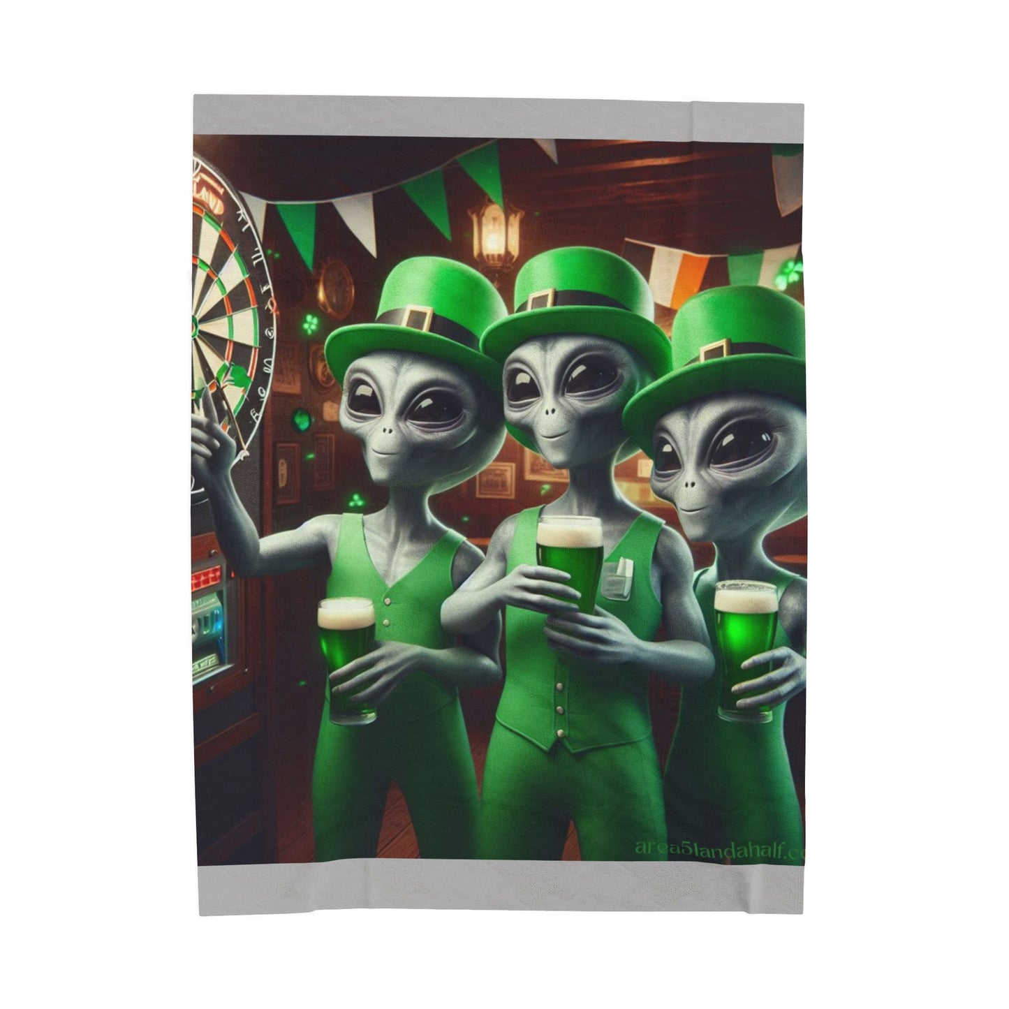 Irish Aliens Velveteen Blanket