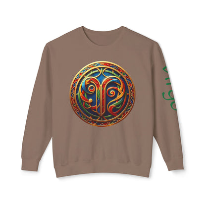 Crewneck Sweatshirt with Celtic Astrological Symbols-Virgo