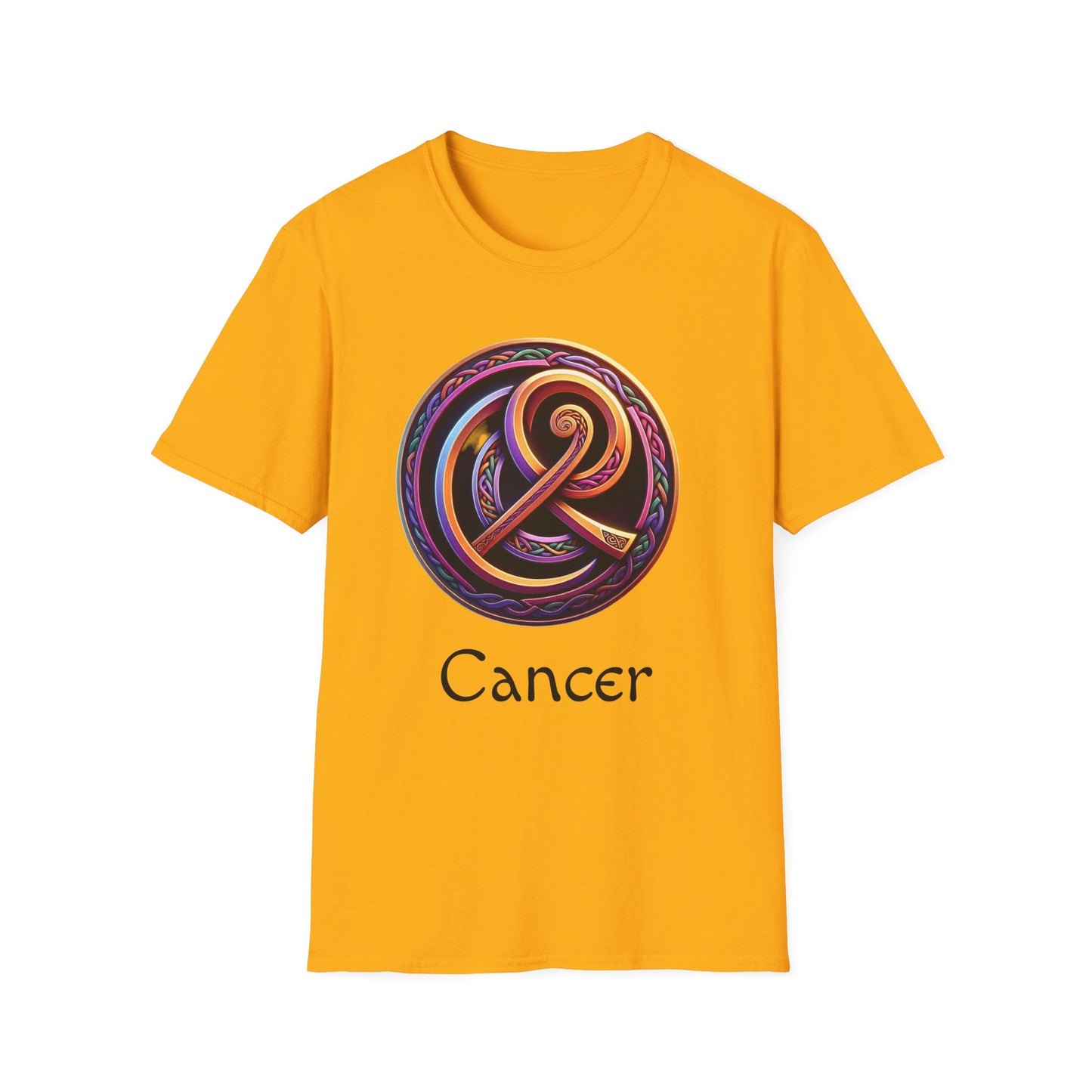 Celtic Design Astrological Symbol Unisex Soft style T-Shirt-Cancer