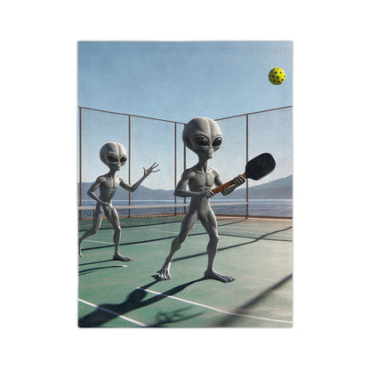 Alien Pickeball Velveteen Microfiber Blanket