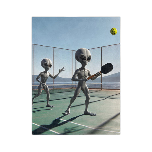 Alien Pickeball Velveteen Microfiber Blanket