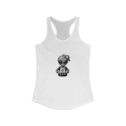 Alien Dad BBQ Racerback Tank