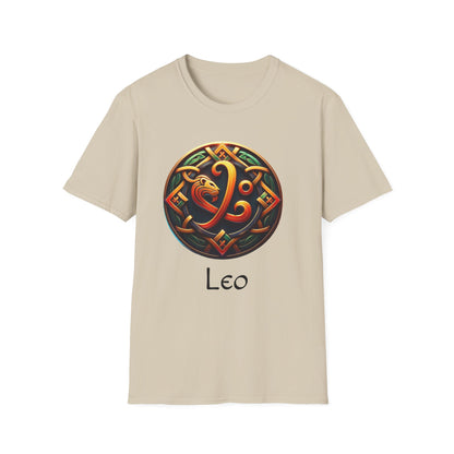 Celtic Design Astrological Symbol Unisex Soft style T-Shirt-Leo