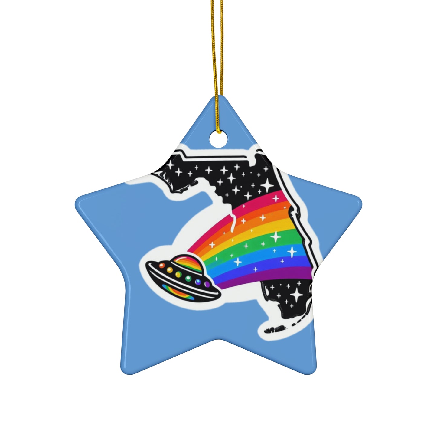 Alien Pride State Ornaments Blue