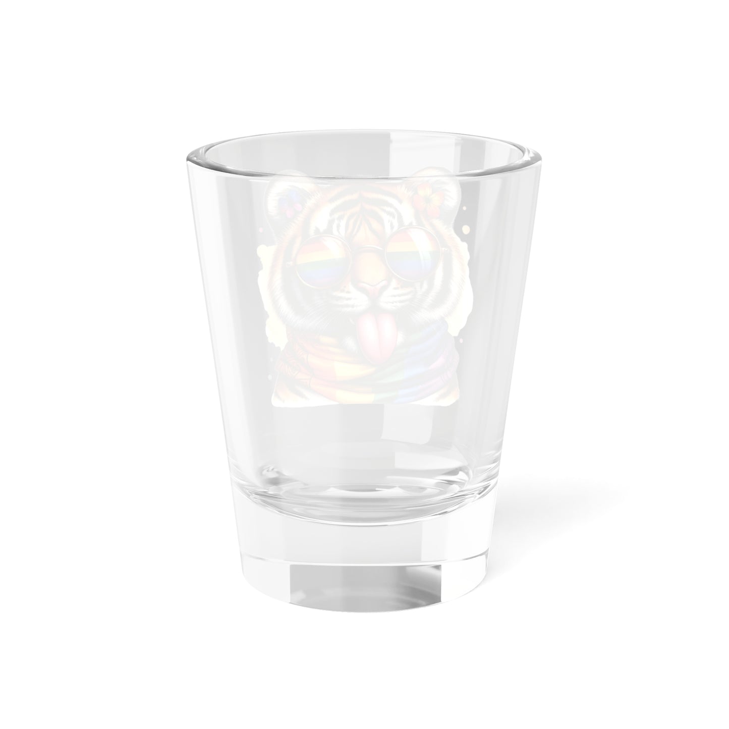 Rainbow Sassy Tiger Shot Glass