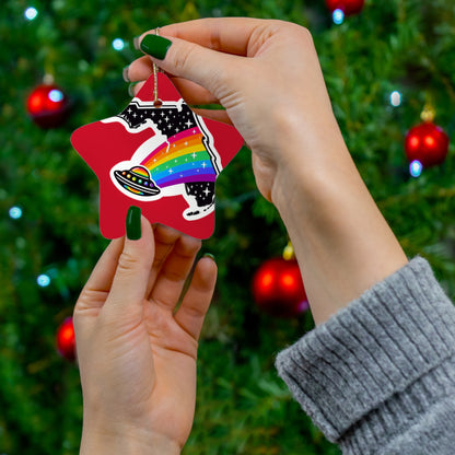 Alien Pride State ornaments Red