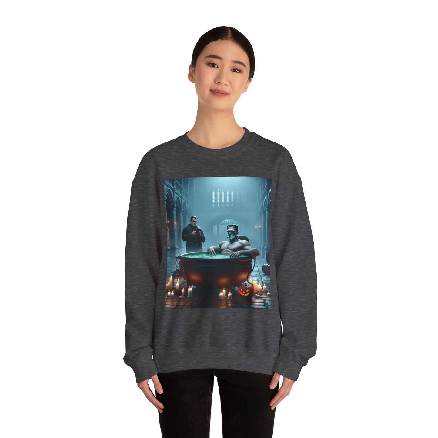 Frankenstein Hot Tub Halloween Sweatshirt