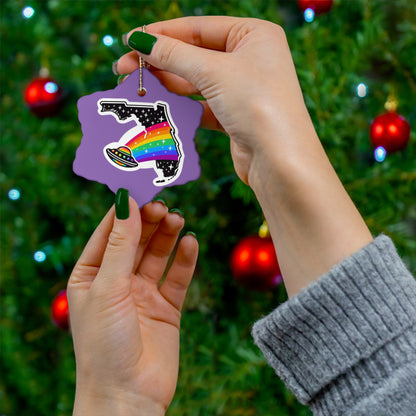 Alien Pride State ornaments Purple