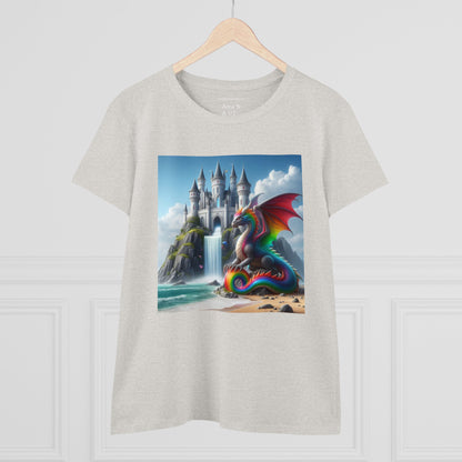 Rainbow Dragon Warrior Fitted Cotton Tee