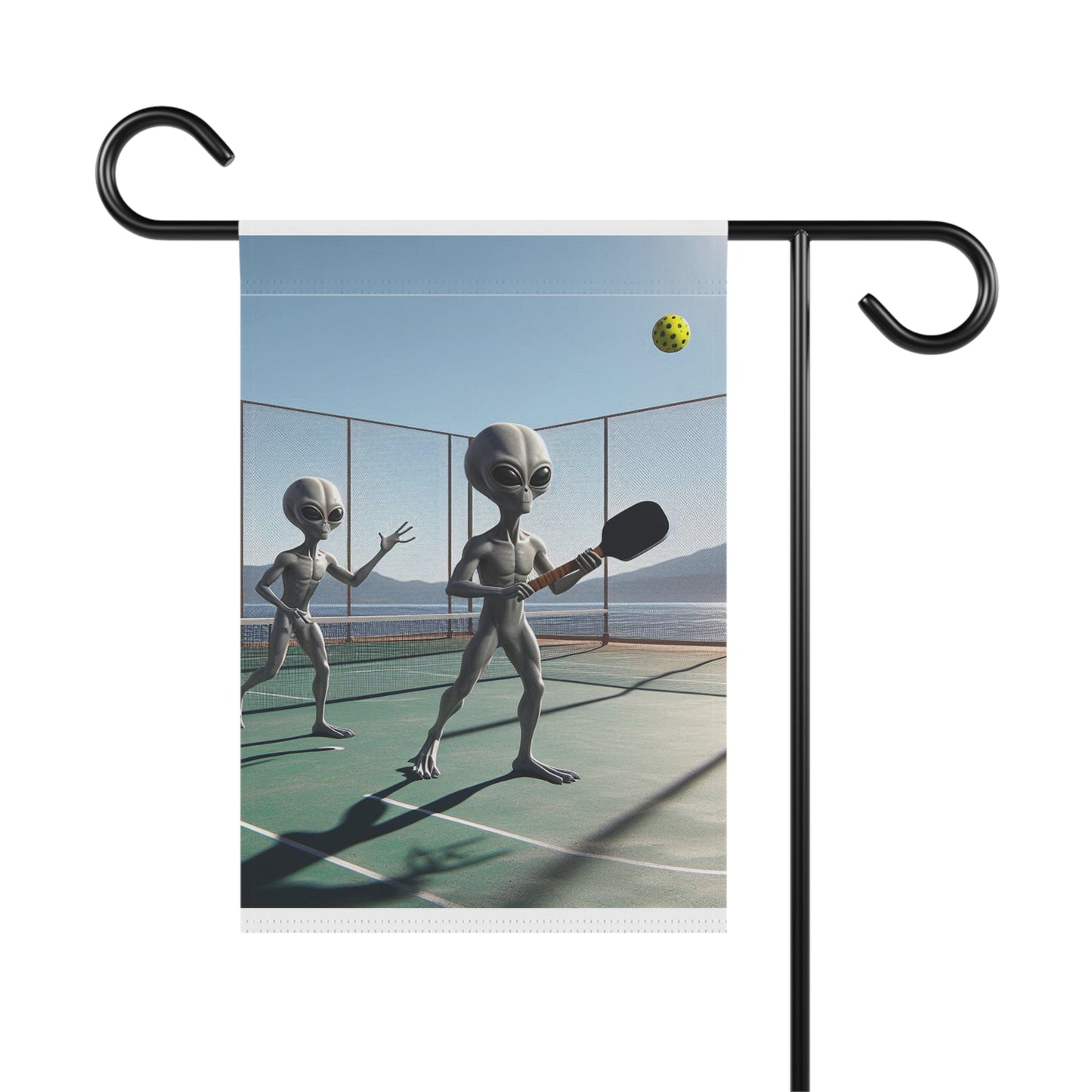 Alien Pickleball Garden & House Banner