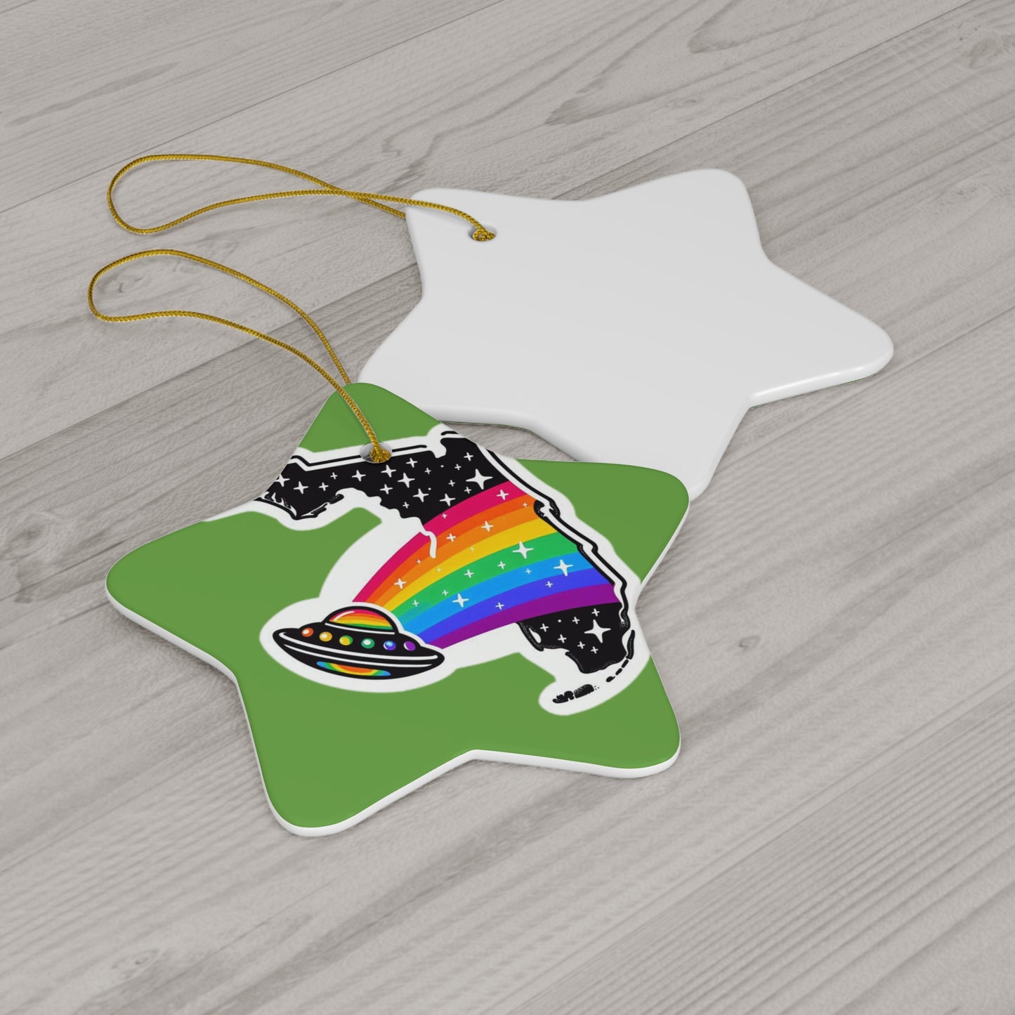 Alien Pride State ornaments Green