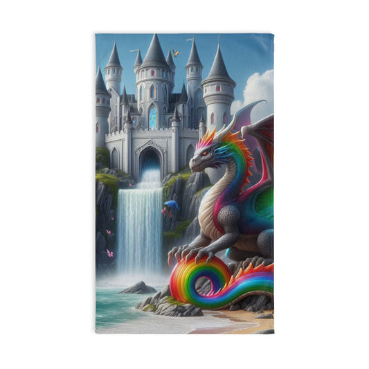 Rainbow Dragon Warrrior Hand Towel