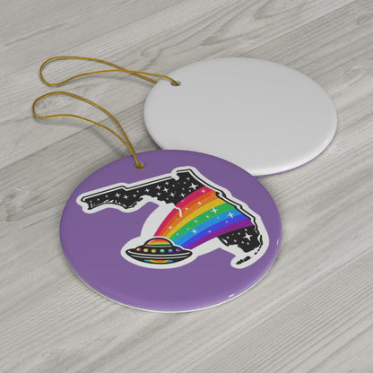 Alien Pride State ornaments Purple