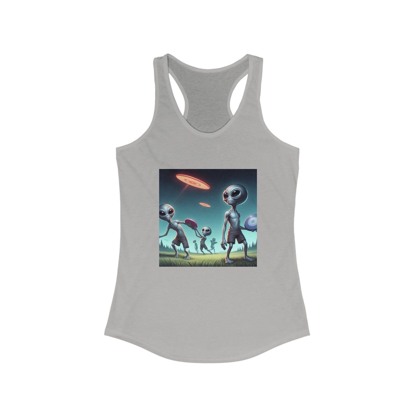 Alien Flying Disc Racerback Tank