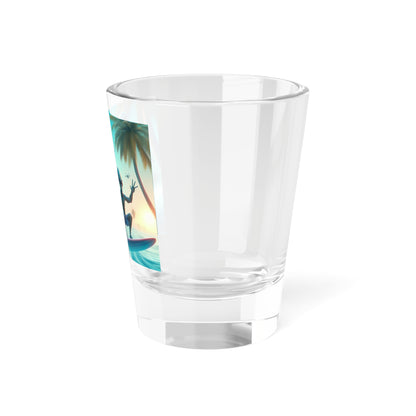 Surfing Aliens Shot Glass