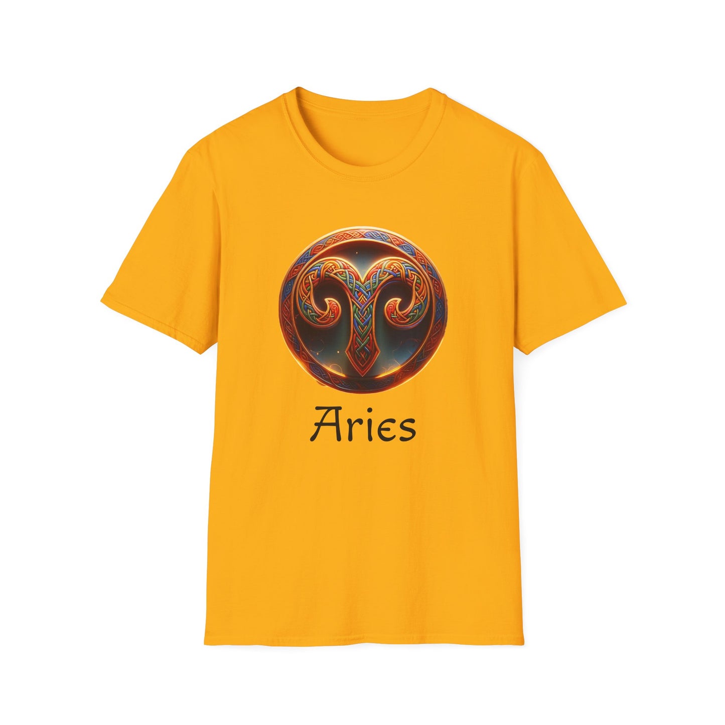 Celtic Design Astrological Symbol Unisex Soft style T-Shirt-Aries