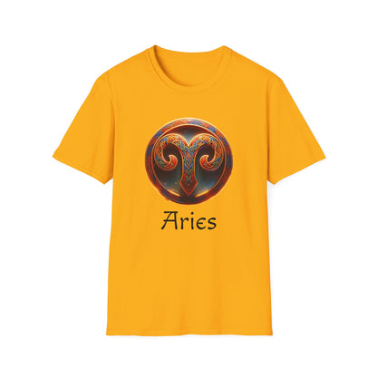 Celtic Design Astrological Symbol Unisex Soft style T-Shirt-Aries