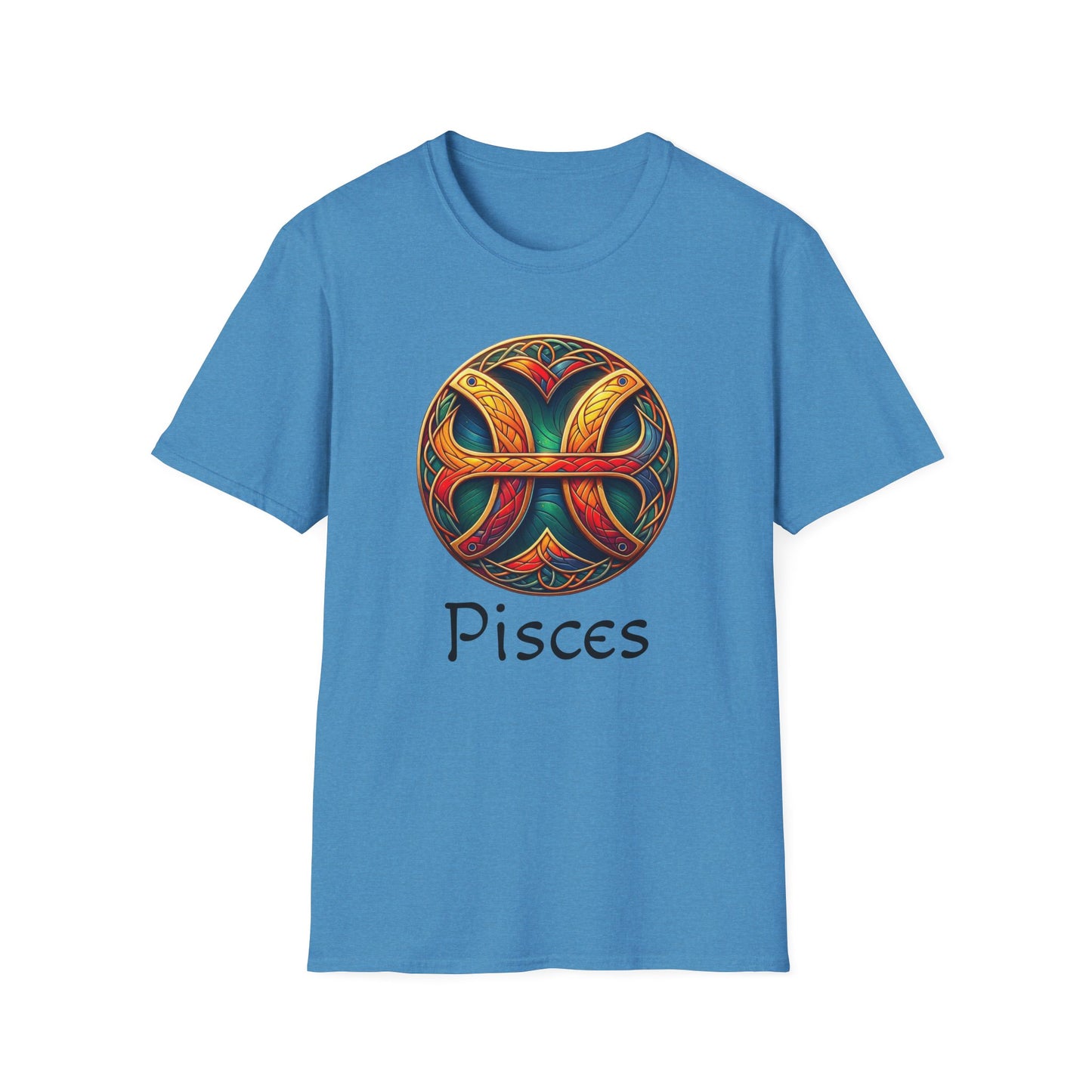 Celtic Design Astrological Symbol Unisex Soft style T-Shirt-Pisces