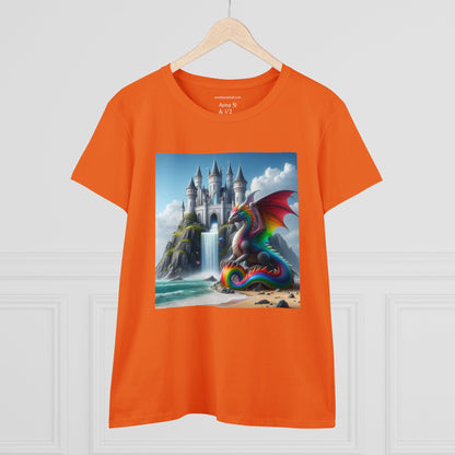 Rainbow Dragon Warrior Fitted Cotton Tee