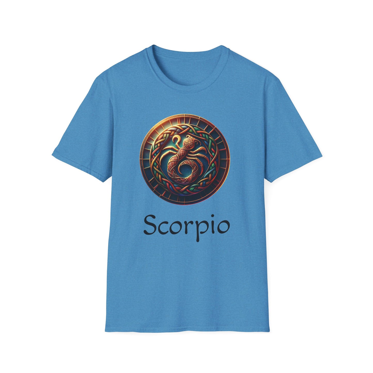 Celtic Design Astrological Symbol Unisex Soft style T-Shirt-Scorpio