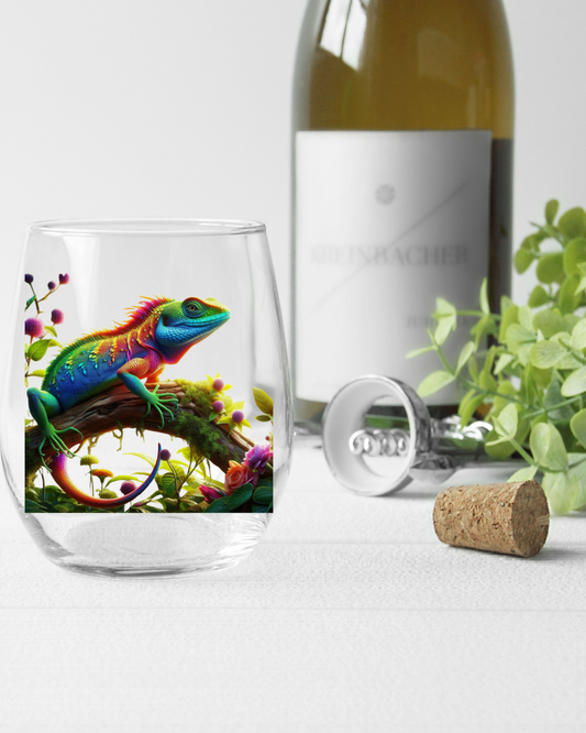 Rainbow Agama Whiskey Glass
