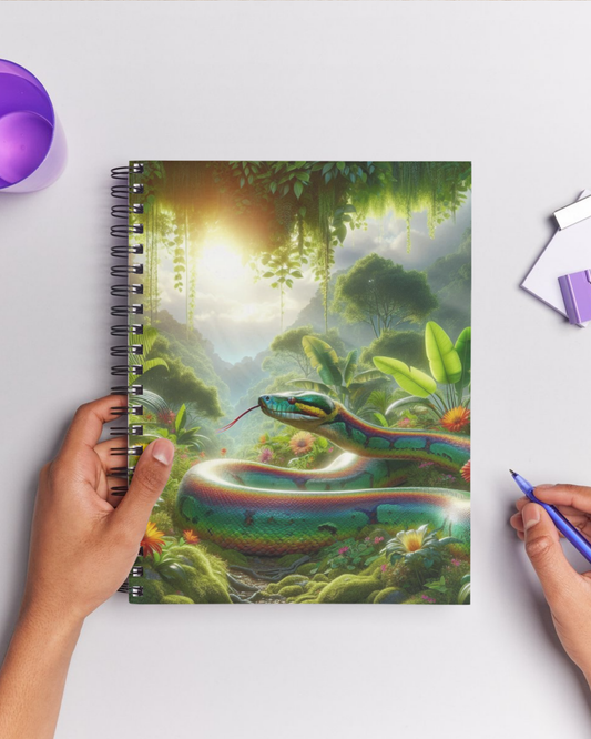 Spiral Notebook - Rainbow Anaconda (ruled)