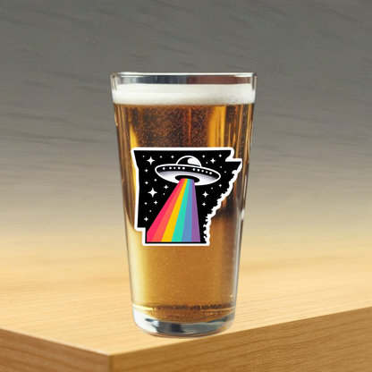 Pint Glass-Arkansas Alien Pride