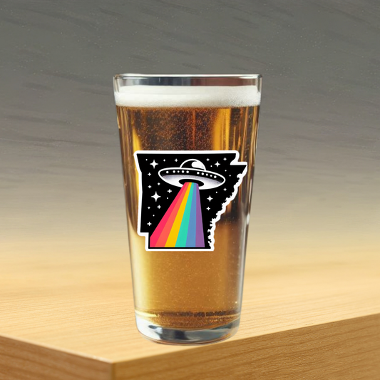 Pint Glass-Arkansas Alien Pride