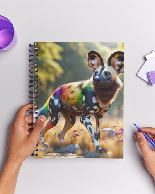 Spiral Notebook - African Wild Dog Ruled Line