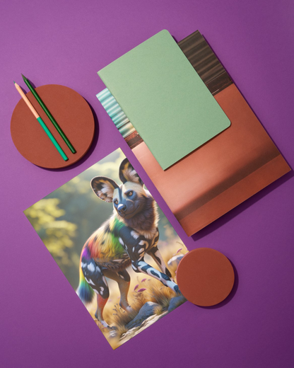 Spiral Notebook - African Wild Dog Ruled Line