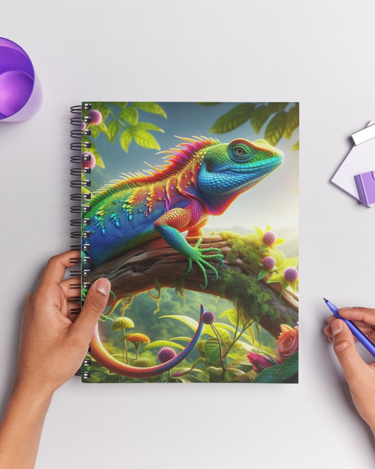 Spiral Notebook - Rainbow Agama (ruled)