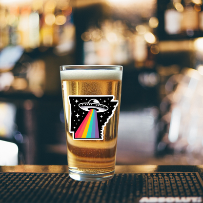 Pint Glass-Arkansas Alien Pride