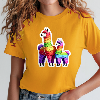 Rainbow Alpacas Unisex Soft T-Shirt