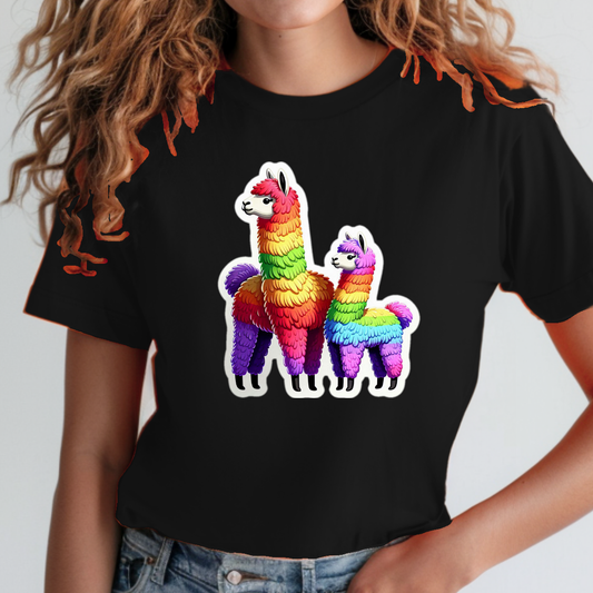 Rainbow Alpacas Unisex Soft T-Shirt