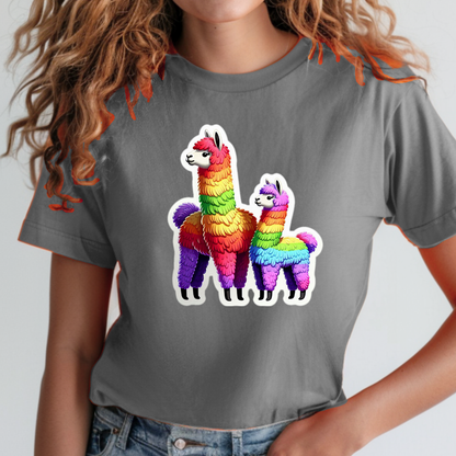 Rainbow Alpacas Unisex Soft T-Shirt
